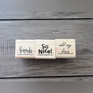 Stampin’ Up! Smorgasborders 2004 Set of 3 Stamps Retired